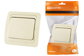 TDM Выключатель 1-кл. 10А сл. кость "Валдай" SQ1804-0101