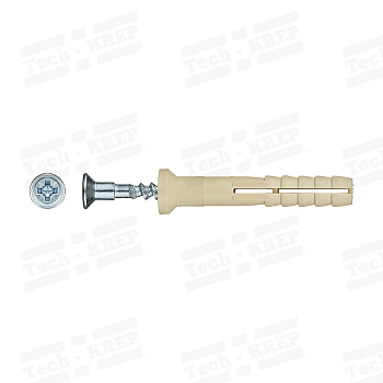 Tech-Krep Дюбель-гвоздь 6K40 пот. манжета (нейлон) (500 шт) - ведро 102106