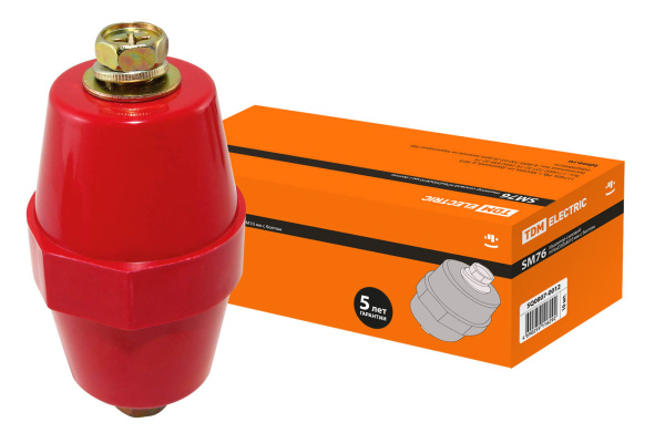 TDM Изолятор SM76 силовой H76xD50xM10мм с болтом SQ0807-0012