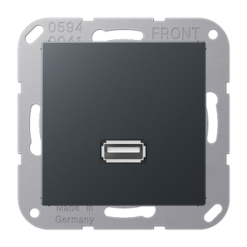 JUNG Мультимедиа разъём, матовый антрацит MAA1122ANM