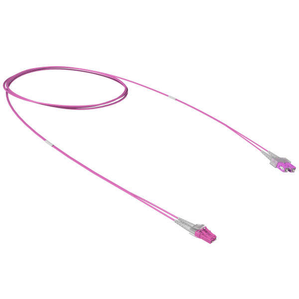 DKC Оптический коммутационный шнур переходной Duplex SC-UPC/LC-UPC, 50/125 OM4, 1 м