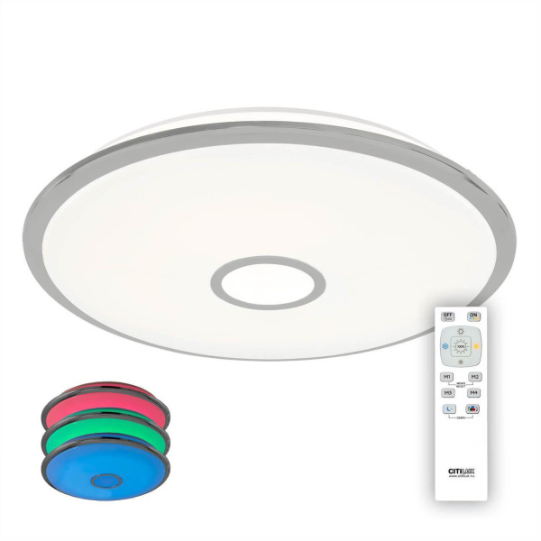 Citilux CL70360mRGB Старлайт Хром Мат. LED Светильник с пультом