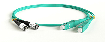 Hyperline FC-D2-503-FC/PR-SC/PR-H-2M-LSZH-AQ Патч-корд волоконно-оптический (шнур) MM 50/125(OM3), FC-SC, duplex, LSZH, 2 м 247686