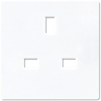 JUNG Белая Накладка розетки БС 2п+Е A3521WWPL