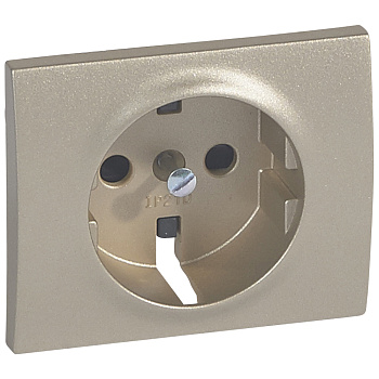 Legrand Galea Life Титан Накладка розетки с/з, с защитными шторками 771421