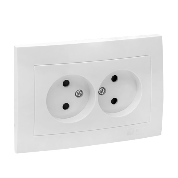 Купить EKF PROxima Валенсия розетка 2-местная б/з 10А белая с защ. штор.