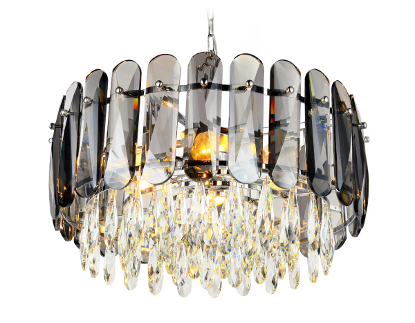 Ambrella Подвесная люстра TR5069/6 CH/SM/CL хром/дымчатый/прозрачный E14/6 max 40W D500*950