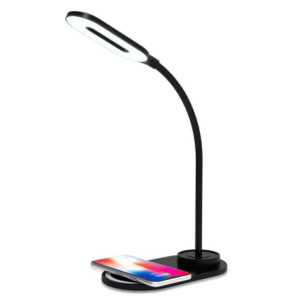 Ambrella Светодиодная настольная лампа с беспроводной зарядкой DE589 BK черный LED 3000-6400K 3W