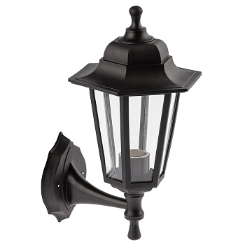 ЭРА НБУ 06-60-001 Светильник садово-парковый, "Леда1" настенный шестигранный черный