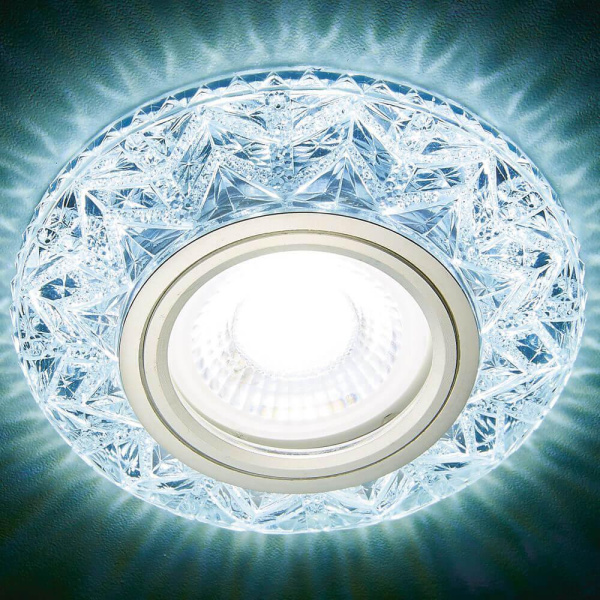 Купить Ambrella Встраиваемый точечный светильник со светодиодной лентой S299 CH хром/прозрачный хрусталь/MR16+3W(LED COLD)