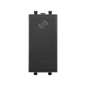 DKC Диммер кнопочный модульный для LED ламп, "Avanti", "Черный матовый", 1 модуль