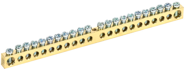 IEK Шина PEN земля-ноль 8х12мм 22/1 (22групп/креп по цент)