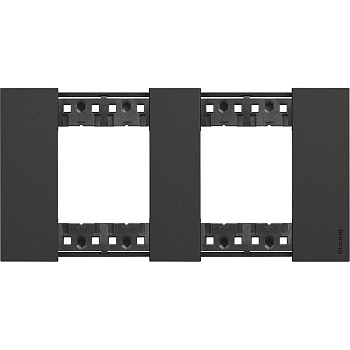 BT Living now Черный Рамка немецкий стандарт 2 поста (2+2 мод) KA4802M2KG
