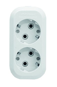 UNIVersal Колодка 2 гн. с/з AБС-пластик E302