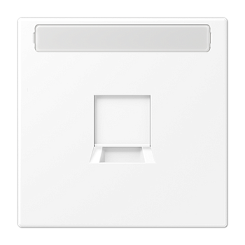 JUNG LS 990 Белый матовый Плата для одного модуля с полем для надписи, фиксация защёлкиванием LS1969-15NAWEWWM