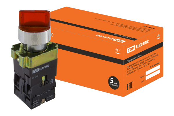 TDM Переключатель BK 2465 2 положения красный 1з+1р SQ0703-0015