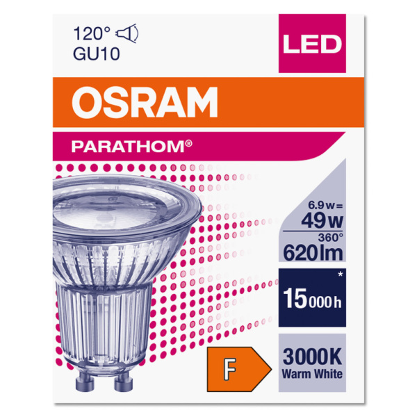Купить OSRAM PARATHOM Spot PAR16 GL 80 non-dim 6,9W/830 GU10 4058075608757