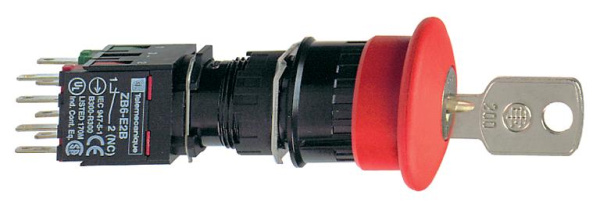 Купить SE Триггер аварийного останова 16мм с ключем XB6AS9349B