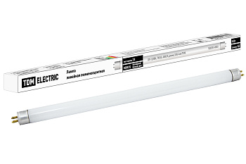 TDM Лампа люминесцентная линейная двухцокольная ЛЛ-12/8Вт, T4/G5, 4000 К, длина 339,4мм SQ0355-0003