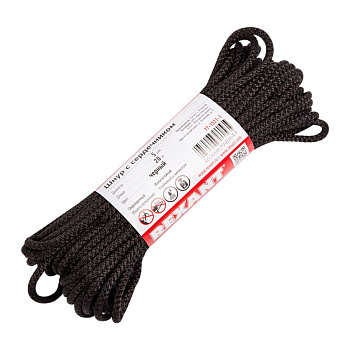 Шнур с сердечником 5мм 20м (черный) Rexant 77-1521-1