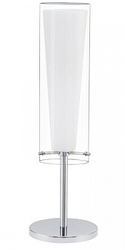 Eglo Лампа настольная PINTO, 1X60W (E27), L905, сталь, хром/ опал. стекло, прозр., бел. 89835