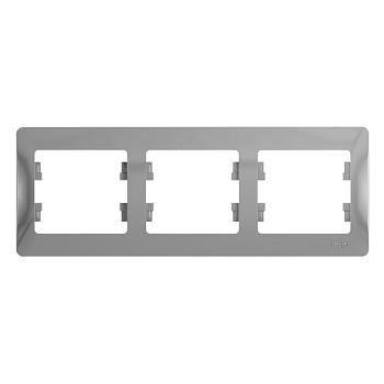 Systeme Electric Glossa Алюминий Рамка 3-ая, горизонтальная