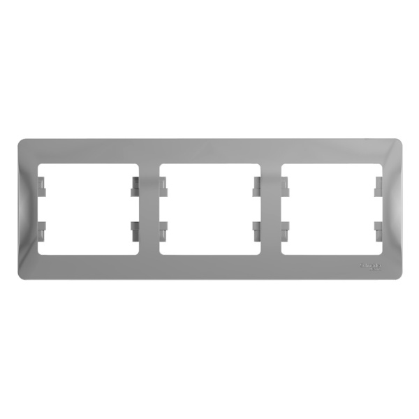 Systeme Electric Glossa Алюминий Рамка 3-ая, горизонтальная