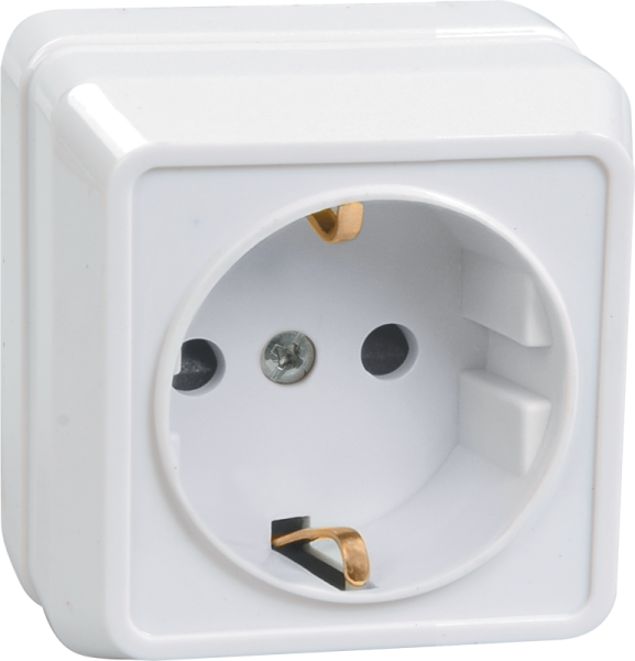 Купить IEK OKTAVA РСш20-3-ОКм Розетка 1местн. c з/к с защ.штор.16А откр.уст. (кремовый)