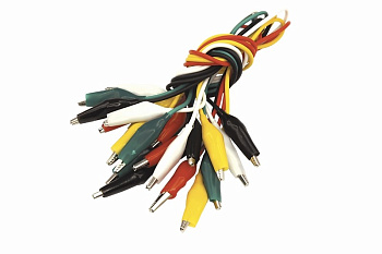 Зажимы "крокодил" 5А 40мм с проводом 10пар Rexant 16-0036