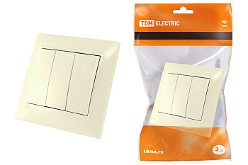 TDM Выключатель 3-х кл. 10А сл. кость "Лама" SQ1815-0103