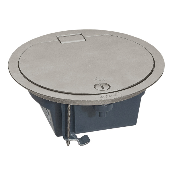 Legrand Коробка напольная круглая IP 66 c откидной крышкой 4 модуля нержавеющая сталь 088064