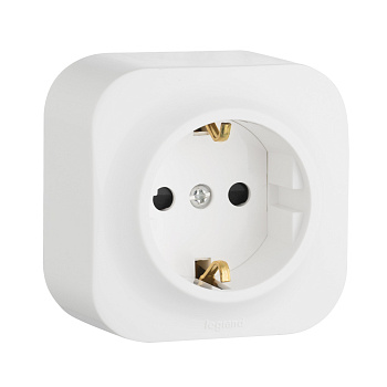 Legrand Quteo Белый Розетка с/з 782211