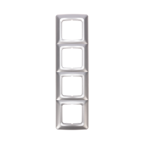 DEA Рамка 4-я горизонтальная Серебряный металлик KRANZ KR-78-0288