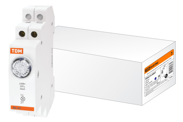 TDM Лампа сигнальная ЛС-47 синяя (LED) AC/DC SQ0214-0007