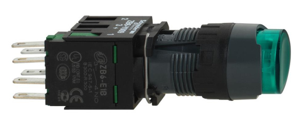 Купить SE Кнопка 16мм зеленая с подсветкой XB6AE3B1B