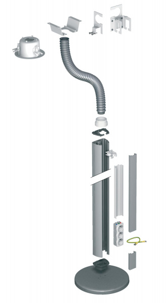 SE OptiLine 45 Стойка 2-сторонняя свобод. 2,45м без основания анодированное покрытие ISM20116