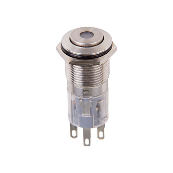 Кнопка антивандальная Ø16 12В Б/Фикс (5с) (ON)-OFF/(OFF)-ON красная Rexant 36-3253