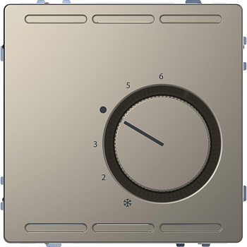 SE Merten D-Life Никель Терморегулятор с центральной платой с переключателем конт.230В MTN5762-6050