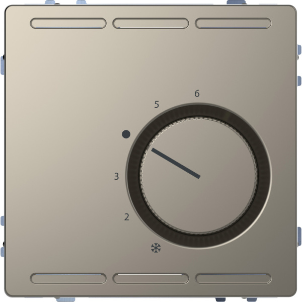 SE Merten D-Life Никель Терморегулятор с центральной платой с переключателем конт.230В MTN5762-6050