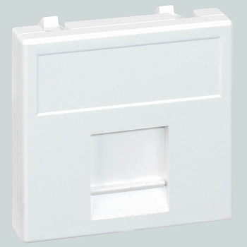 Simon Connect Алюминий Адаптер со шторкой на 1 RJ45 конектор, AMP(S110,SL110,SLt),Brand-Rex,RIT45х45мм K76-8