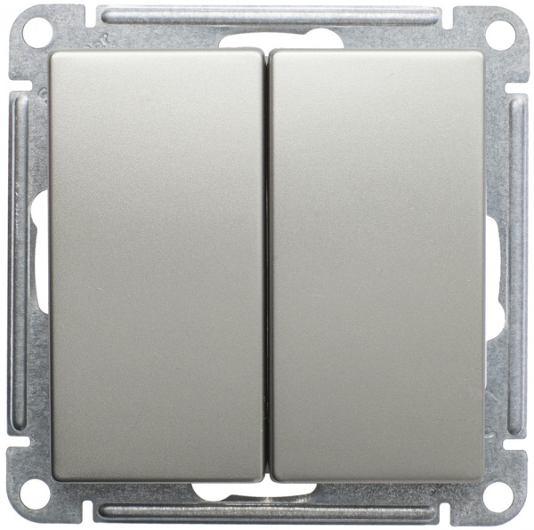 Systeme Electric Wessen 59 Шампань Выключатель 2-клавишный, 10АХ