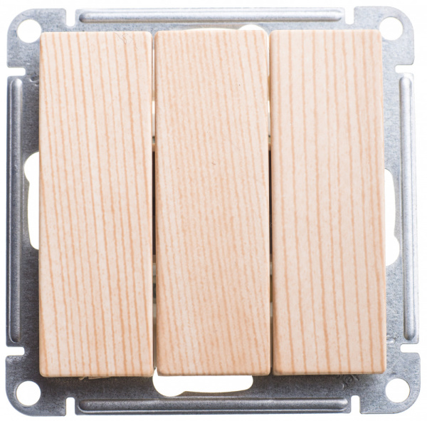 Systeme Electric Wessen 59 Сосна Выключатель 3-клавишный, 10АХ
