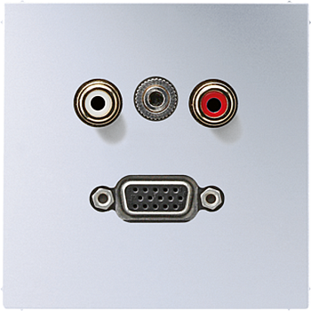 JUNG 2x Cinch Audio (RCA) / Stereo Jack (TRS 3.5 mm) / VGA, алюминий MAAL1072