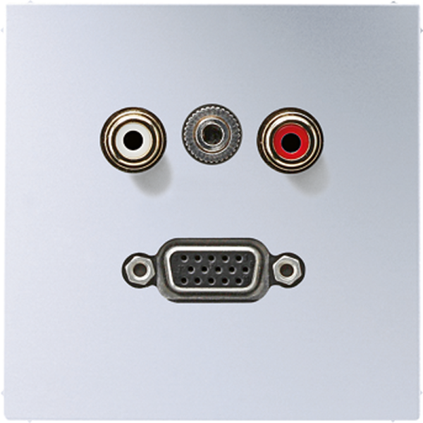 JUNG 2x Cinch Audio (RCA) / Stereo Jack (TRS 3.5 mm) / VGA, алюминий MAAL1072