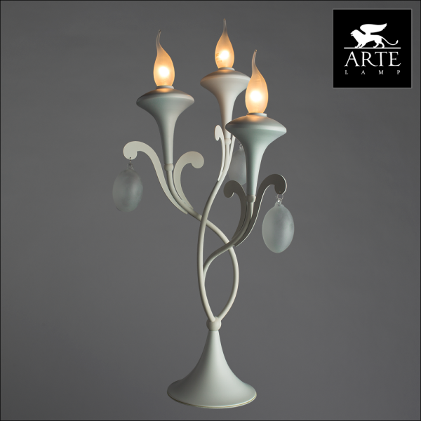 Arte Lamp Montmartre Белая Лампа настольная декоративная 40W E14 A3239LT-3WH Купить Arte Lamp Montmartre Белая Лампа настольная декоративная 40W E14 A3239LT-3WH