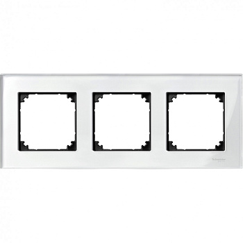 SE Merten SM M-Elegance Стекло Белое Рамка 3-ая MTN404319