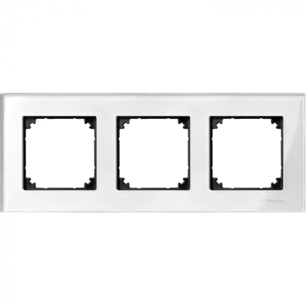 SE Merten SM M-Elegance Стекло Белое Рамка 3-ая MTN404319