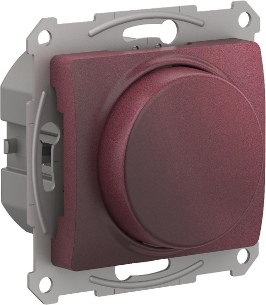 Systeme Electric Glossa Баклажановый Светорегулятор (диммер) повор-нажим, LED, RC, 400Вт, мех.
