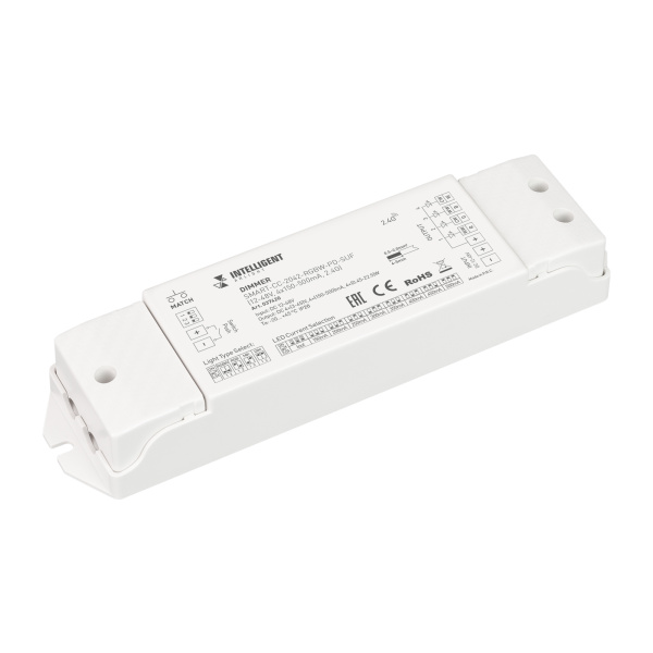 Arlight INTELLIGENT ARLIGHT Диммер SMART-CC-2042-RGBW-PD-SUF (12-48V, 4x150-500mA, 2.4G) (IARL, IP20 Пластик, 5 лет) 037420
