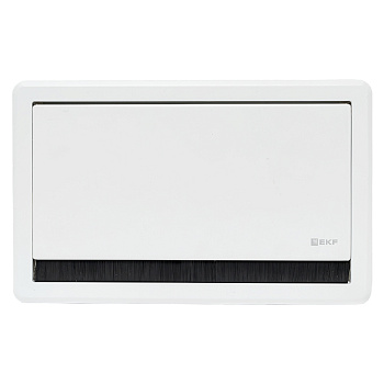 EKF PROxima Встраиваемый настольный розеточный блок выдвижной, 8 модулей, белый, C-Line